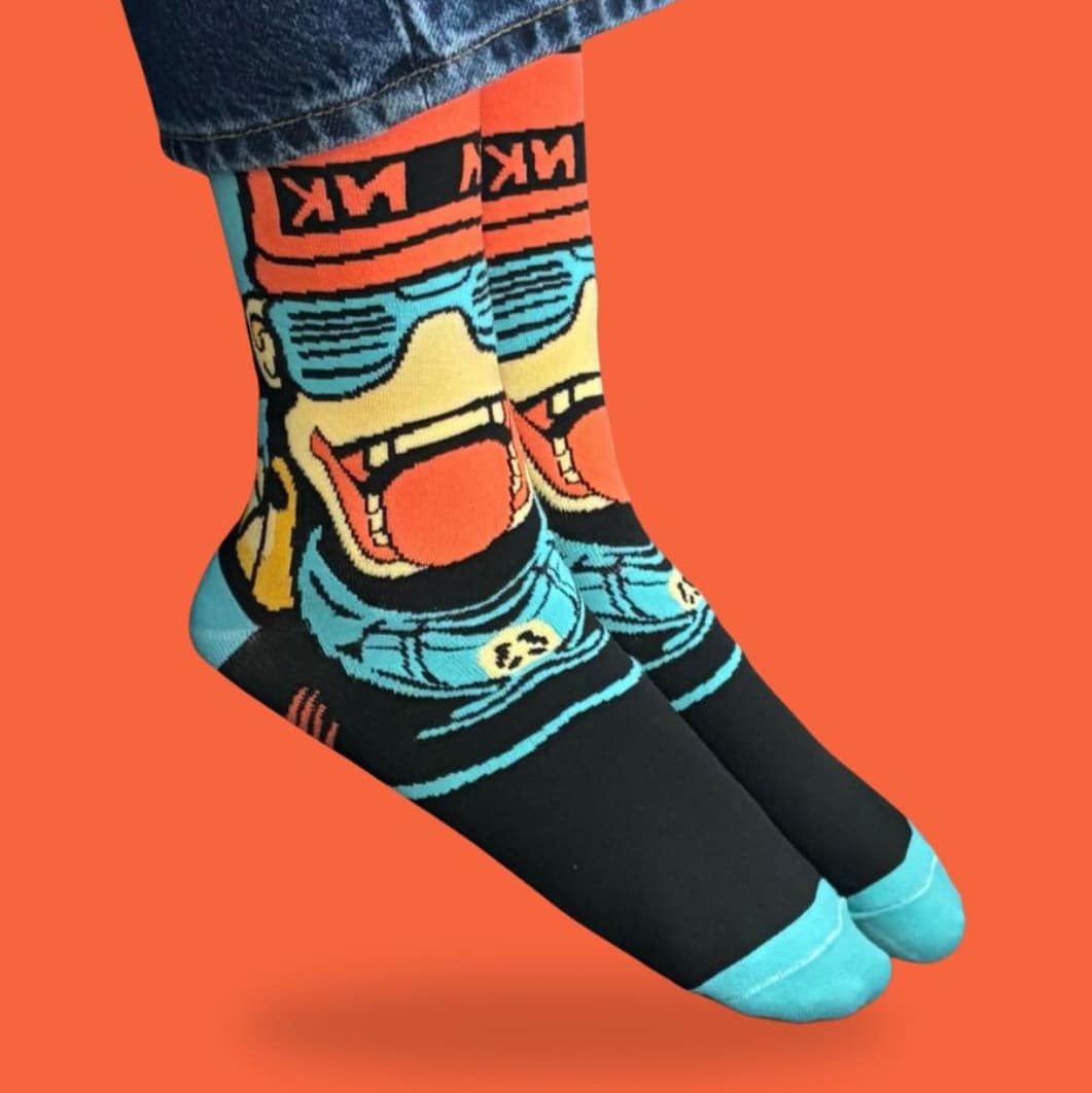 Custom Socks - Crew Length (Pair) - custom logo thumbnail 3
