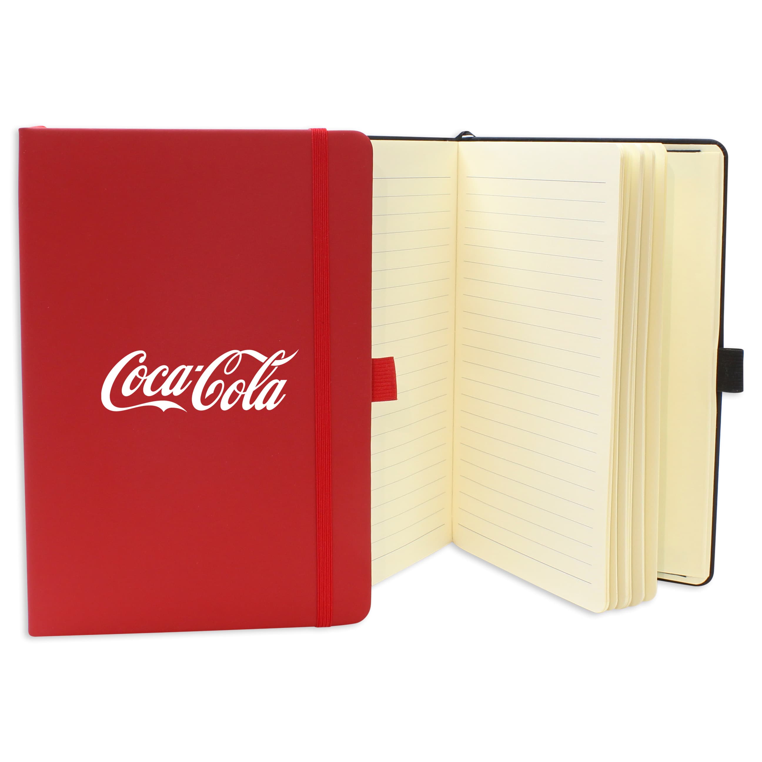 A5 Premio Matt Leather Notebook - in logo