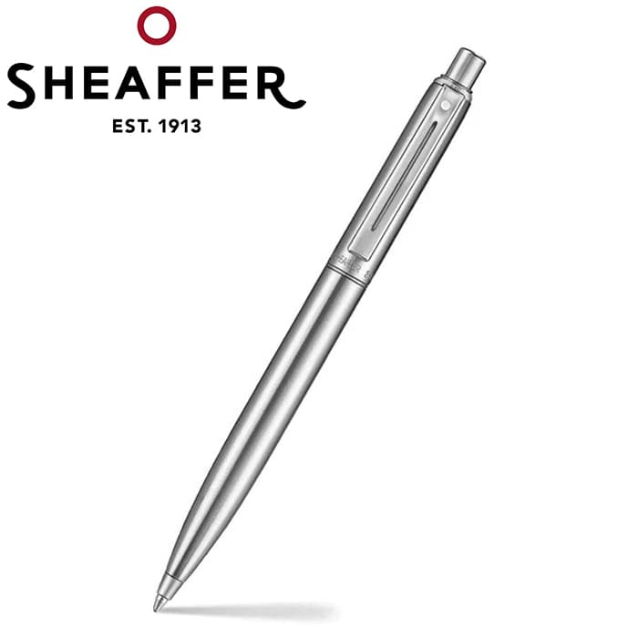 Sentinel Metal - Brushed Chrome Ballpoint Pen - custom logo