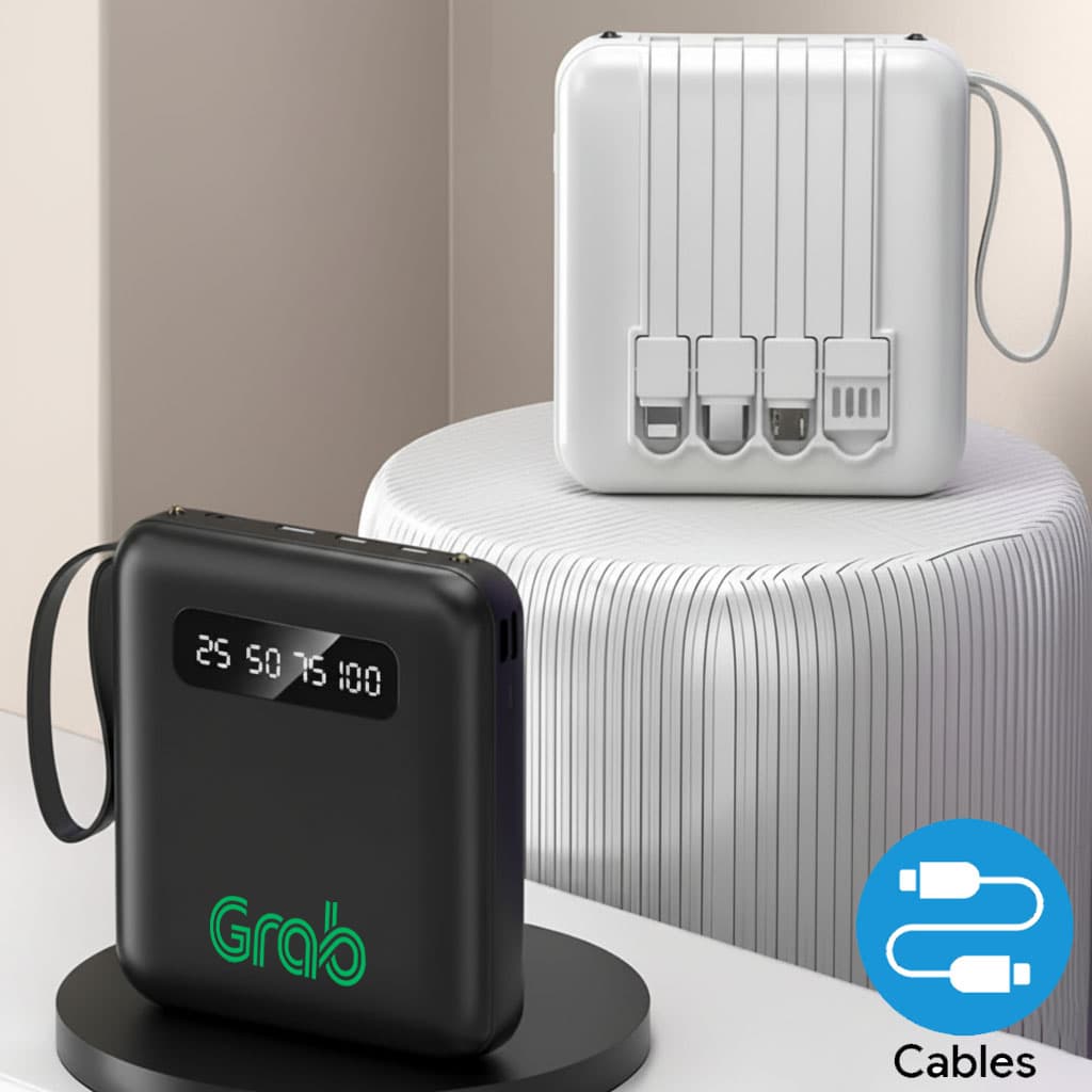 Pin sạc dự phòng dung lượng 10.000mAh, nhỏ gọn, đi kèm cáp sạc. - in logo - Image 1