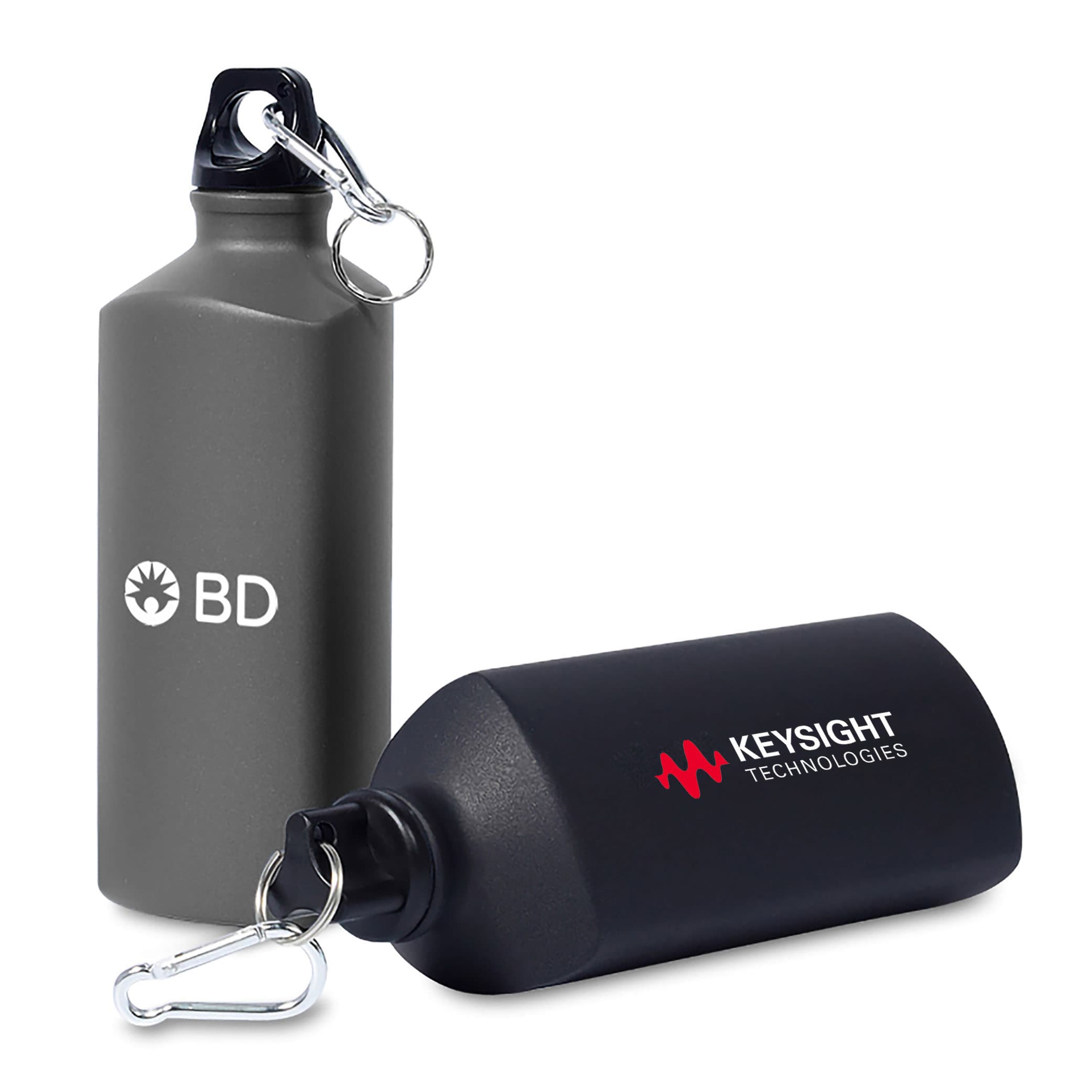 600ml Aluminium Twist Bottle with Carabiner (BPA Free) - custom logo