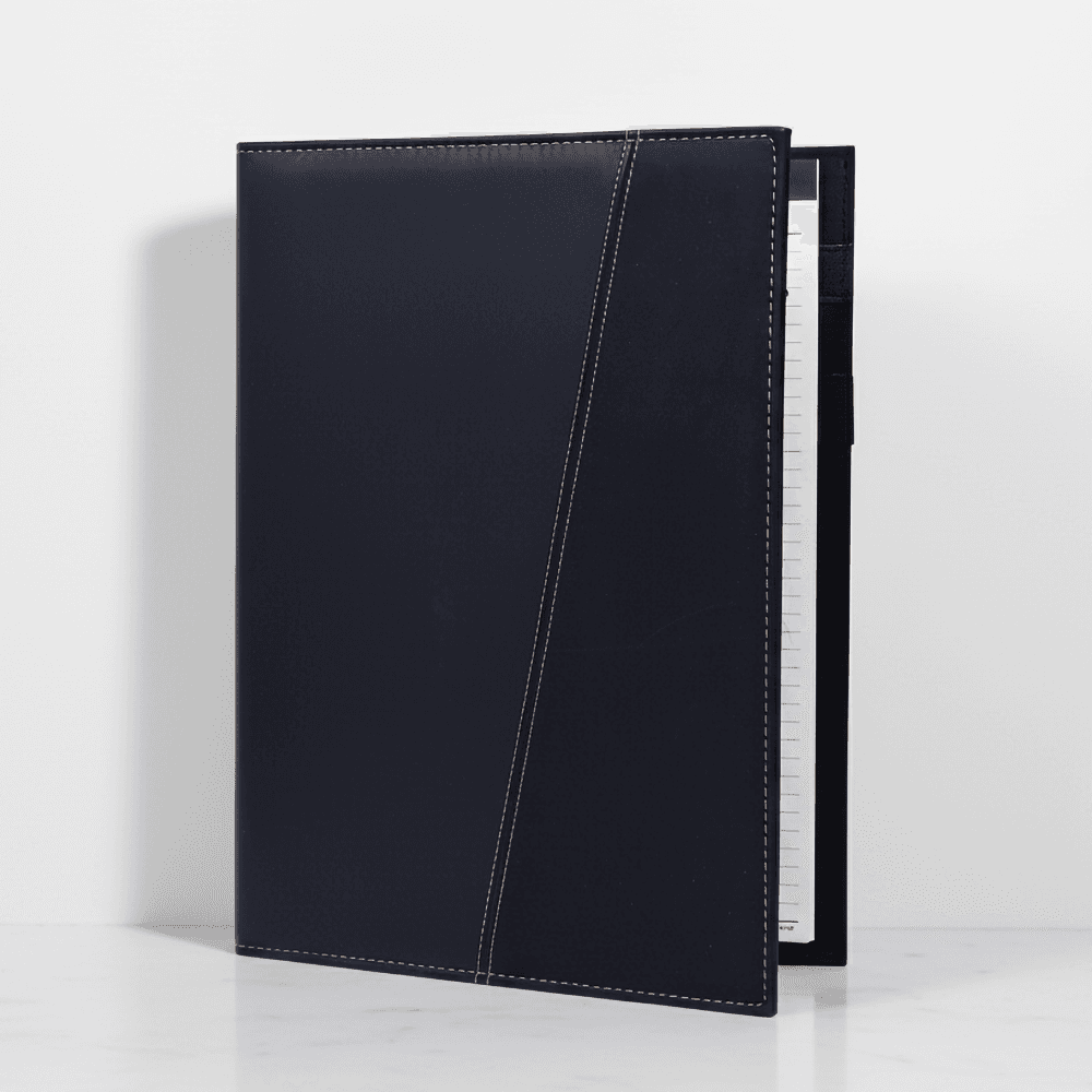 Classic A4 Leather Conference Folder - custom logo