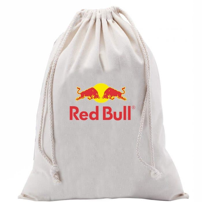 Large Capacity Canvas Drawstring Pouch - custom logo