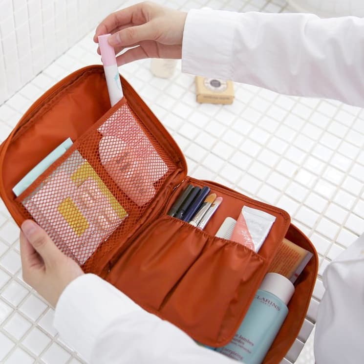 Multi-Compartment Toiletries Pouch - custom logo