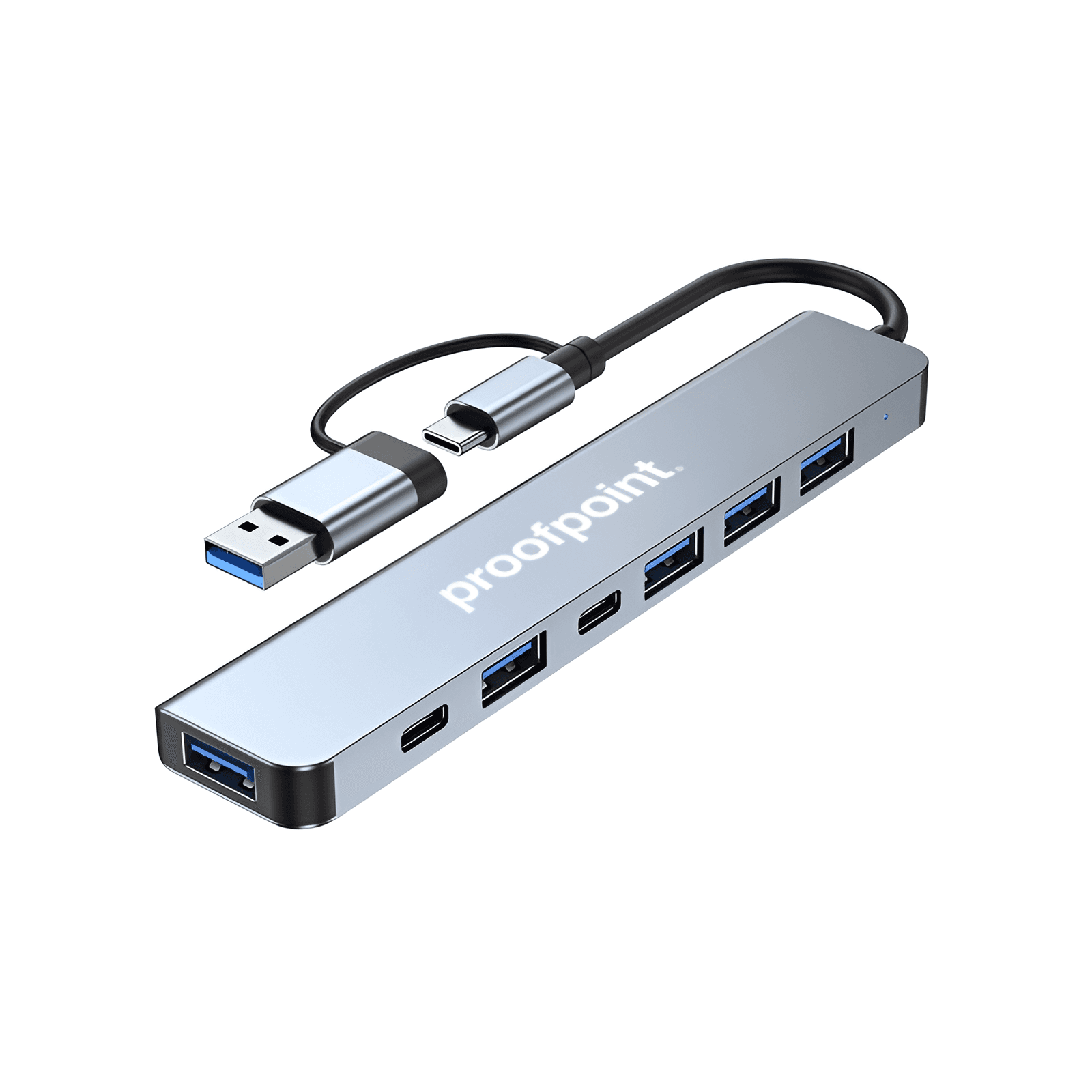 6 in 1 Hub with USB C - custom logo