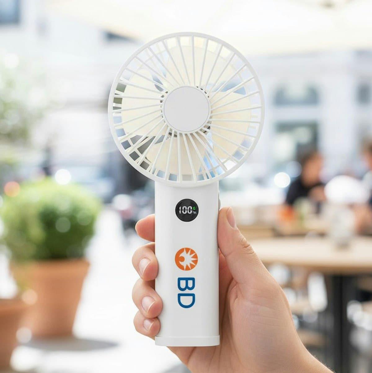 SwiftCool Handheld Fan with Light - custom logo