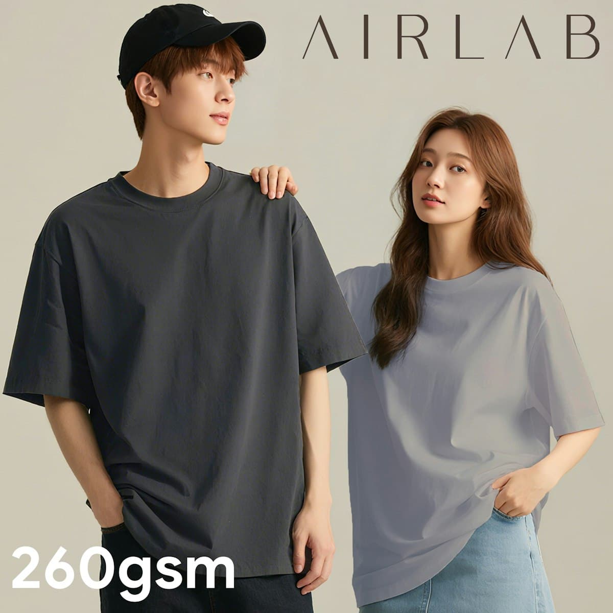 AIRLAB CoolTouch SORONA Oversized Cotton Round Neck T-Shirt - custom logo