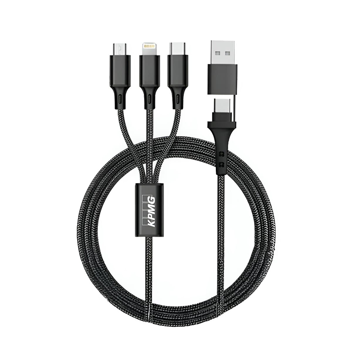 3 in 2 Fast Charging Multi Cable (with Type-C+Type-A) - custom logo