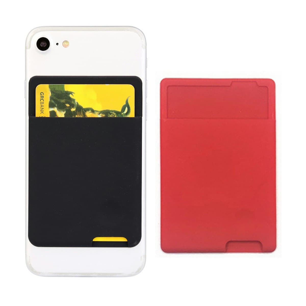 Push-Out Silicone Card Holder (Adhesive Backing) - custom logo