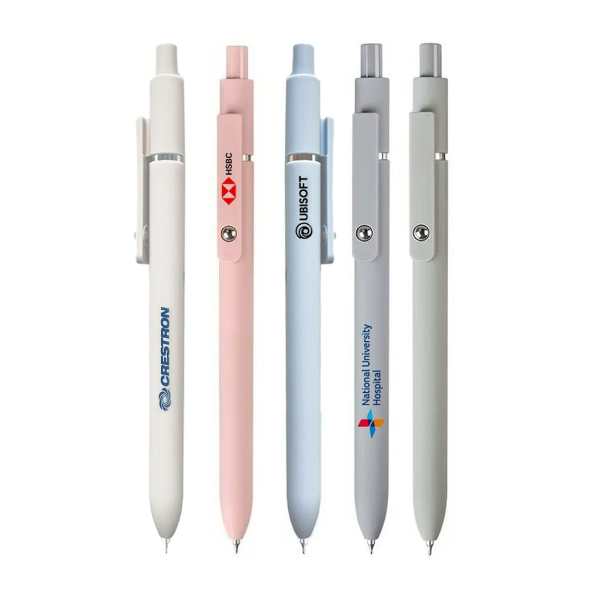 Pebble Smooth Gel Pen (Click-to-Write) - custom logo