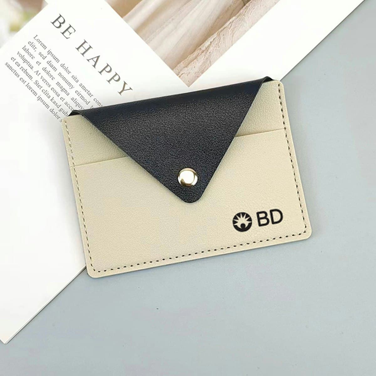 Urban Cardholder with Button Closure - custom logo