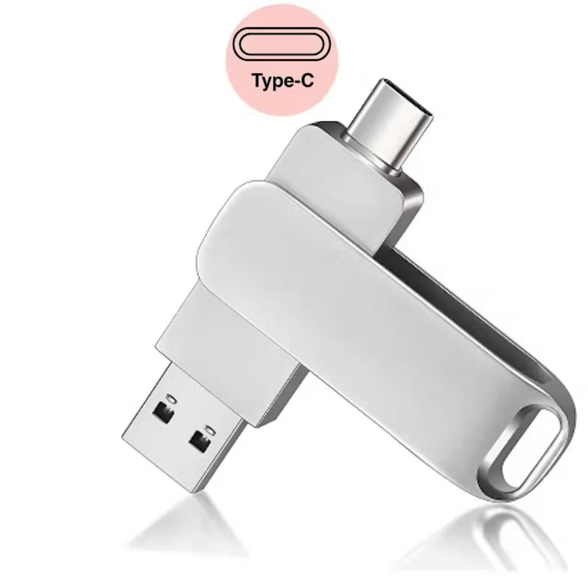 Flipper Metallic OTG USB Thumb Drive (With Type-C) - custom logo
