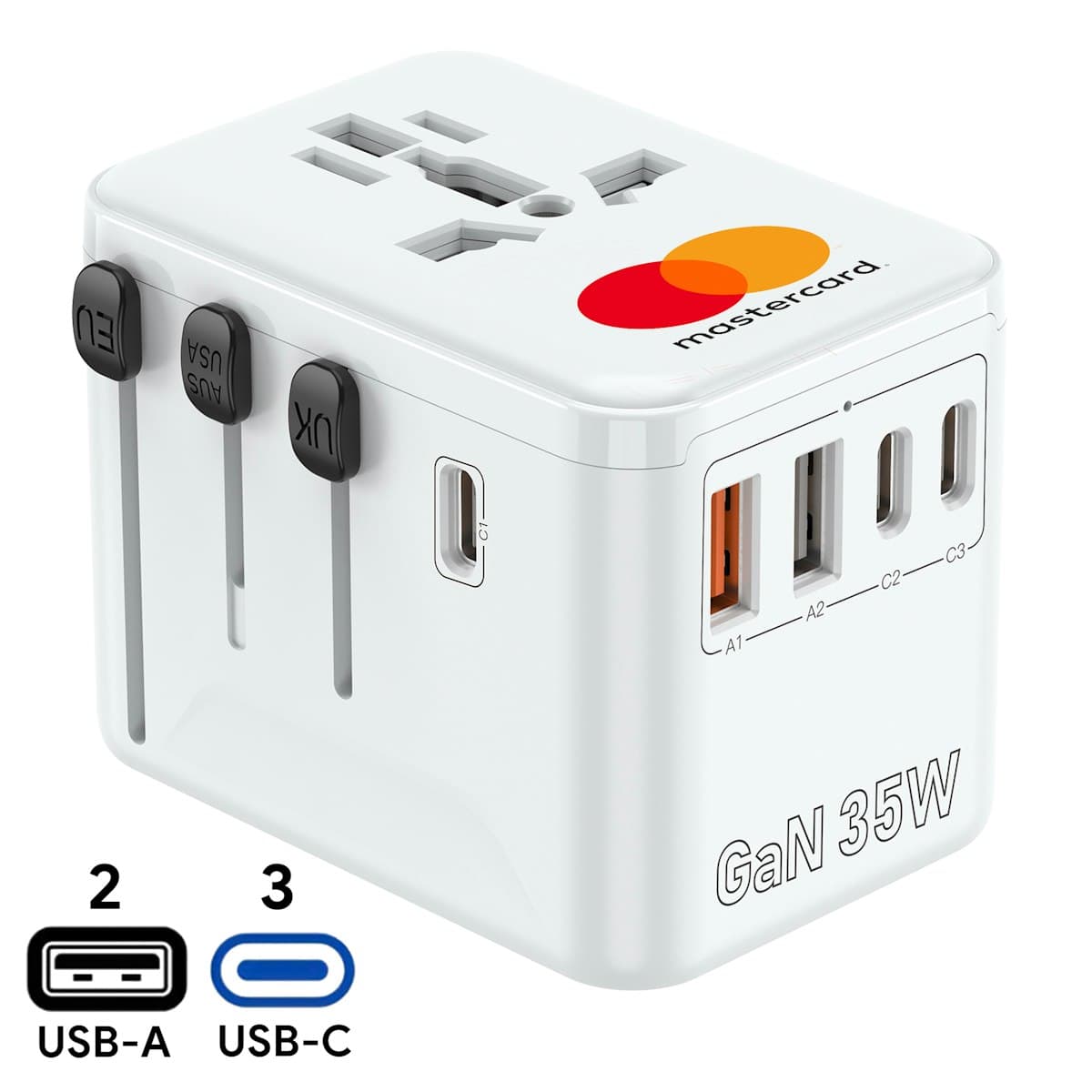 35W Vago Travel Adaptor - custom logo