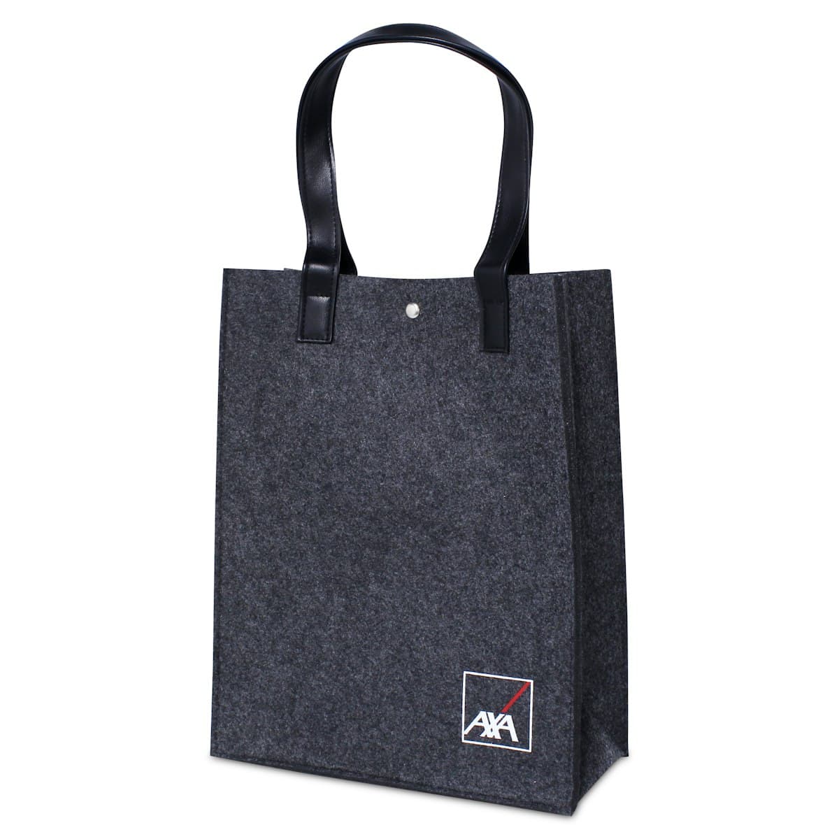 Stylish Felt Tote Bag with Leather Handle - custom logo