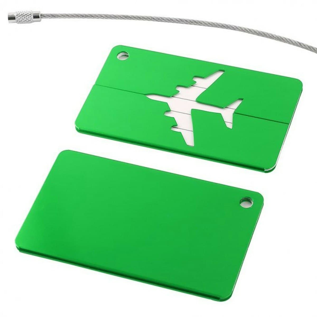 Rectangular Aluminium Luggage Tag - custom logo