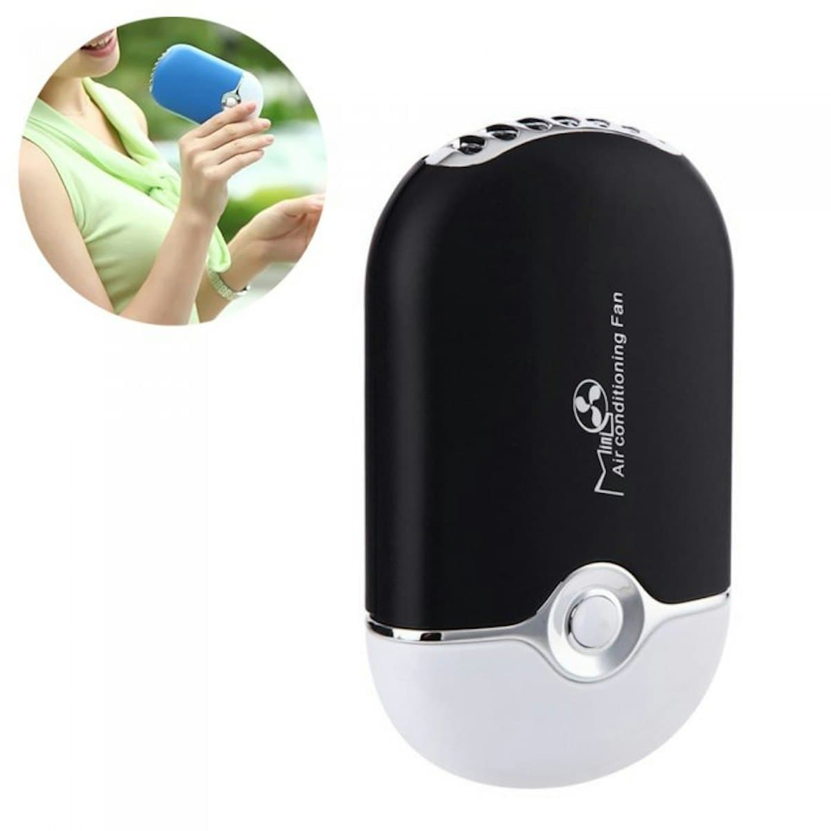Welltop Mini Portable Handheld Air-Conditioning Fan - custom logo