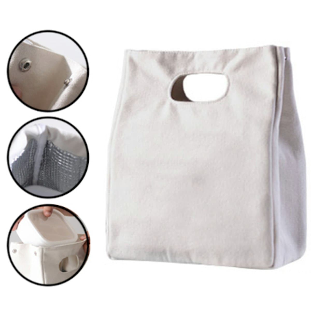 Canvas Washable Thermal Handbag - custom logo