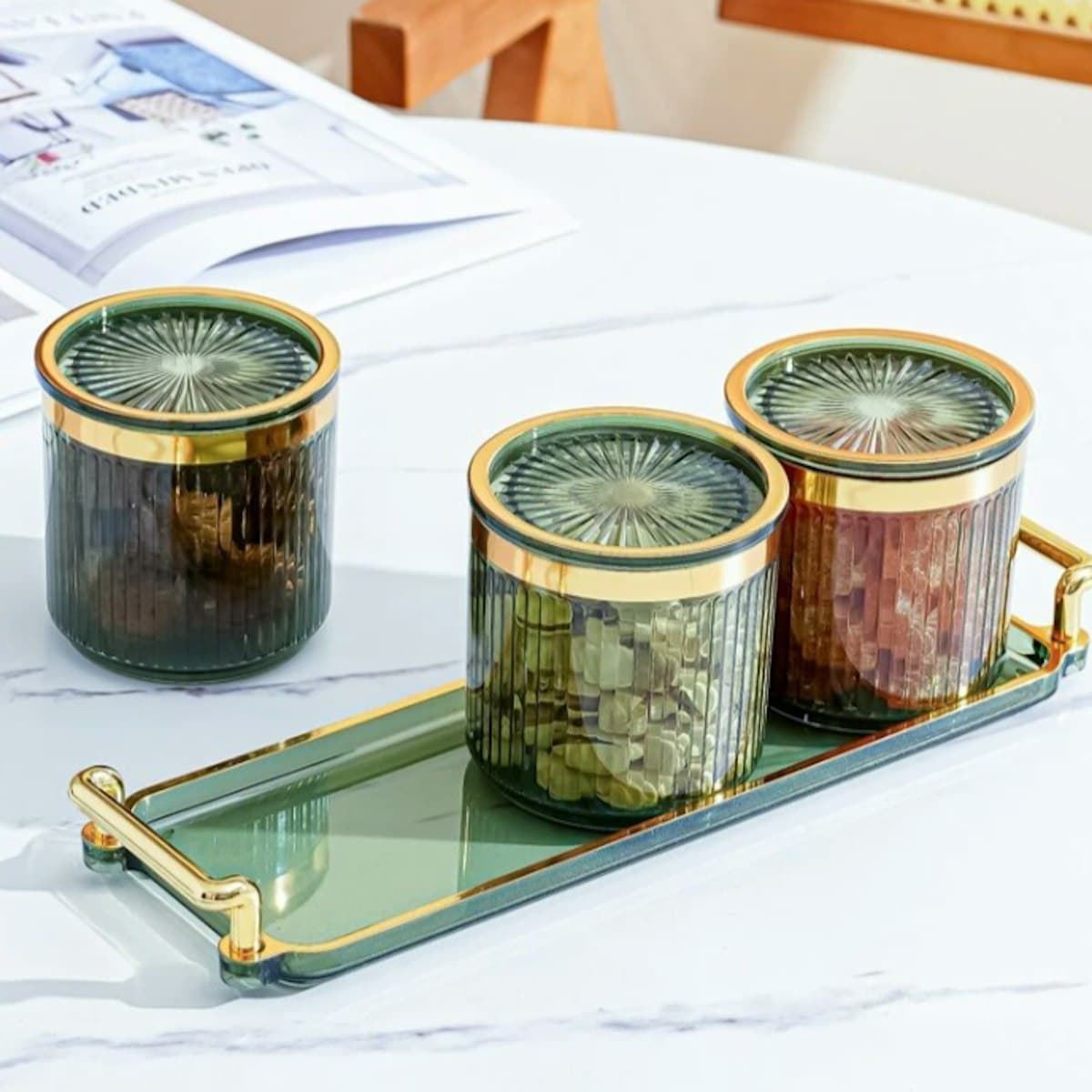 Bộ 3 hộp đựng đồ ăn nhẹ kín khí - in logo