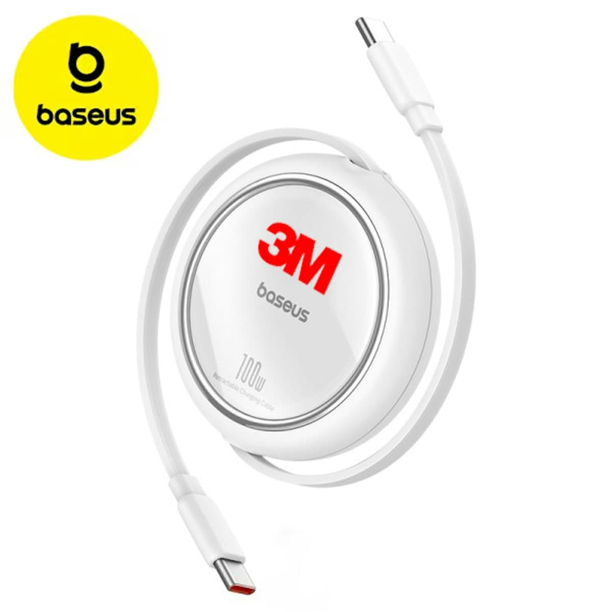 Baseus 100W Fast Charging Retractable Cable (Type-C to Type-C) - custom logo