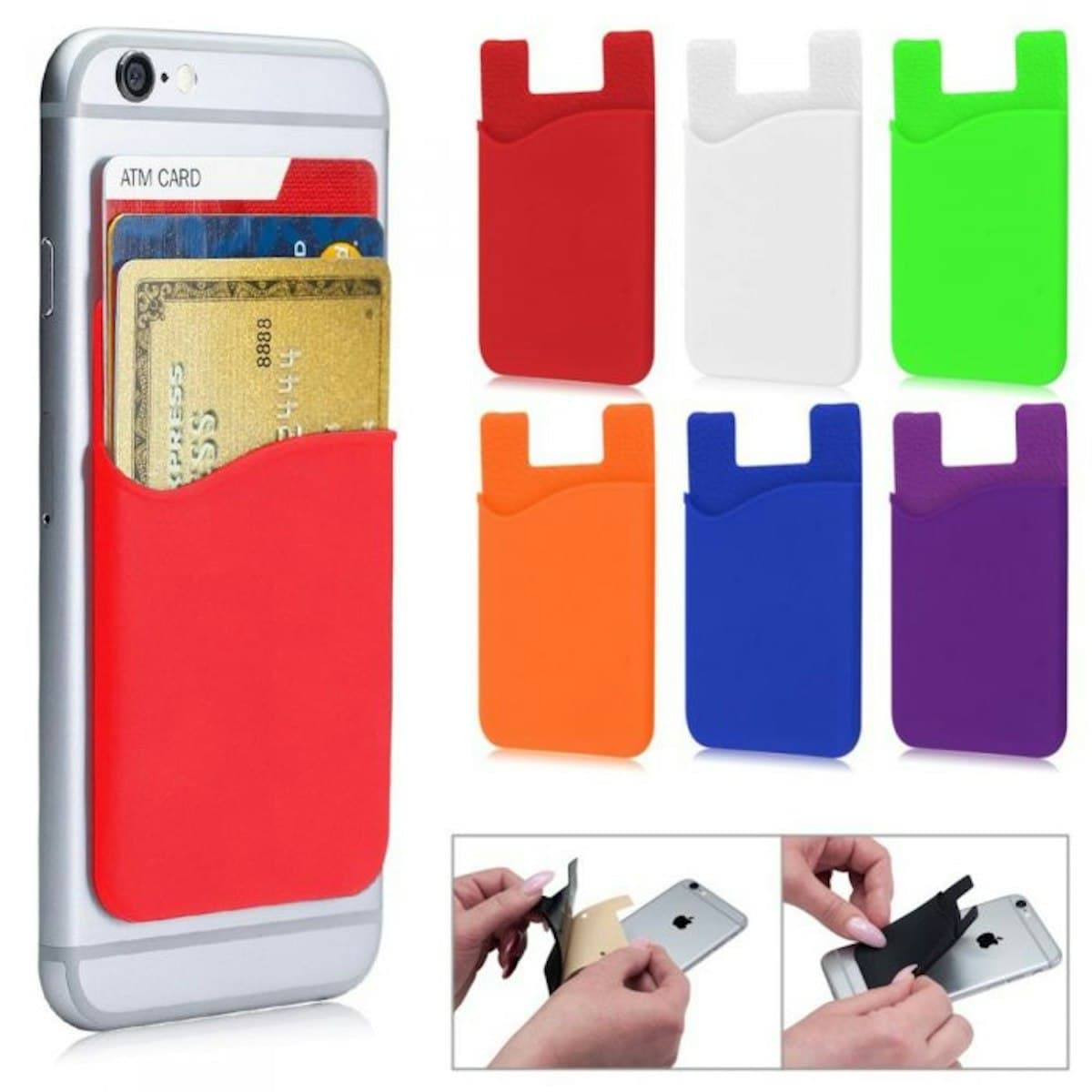 Mobile Silicon Cardholder - custom logo