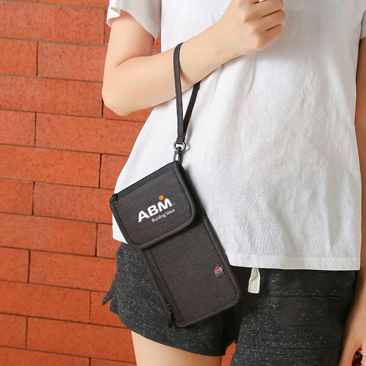 Essential RFID Blocking Passport Sling Pouch - custom logo