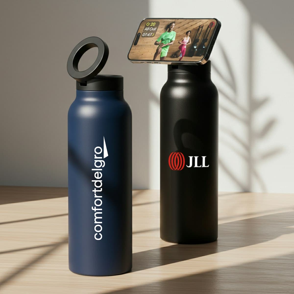 710ml MagDuo Insulated Water Bottle (with Magsafe Phone Holder) - custom logo