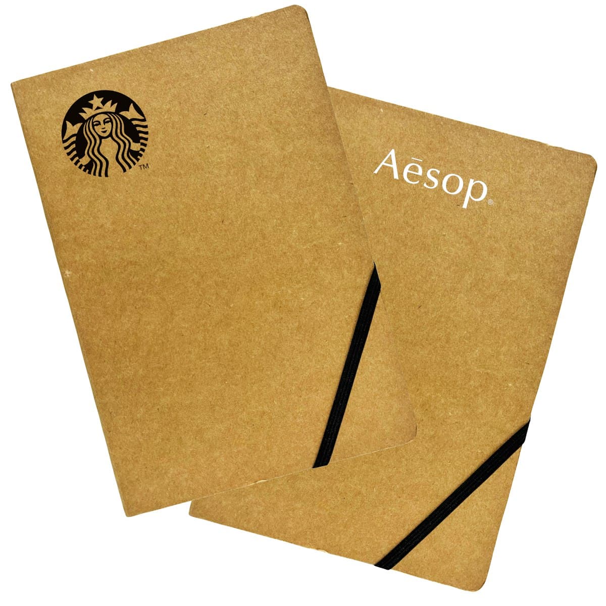 A5 Tria Kraft Notebook - custom logo