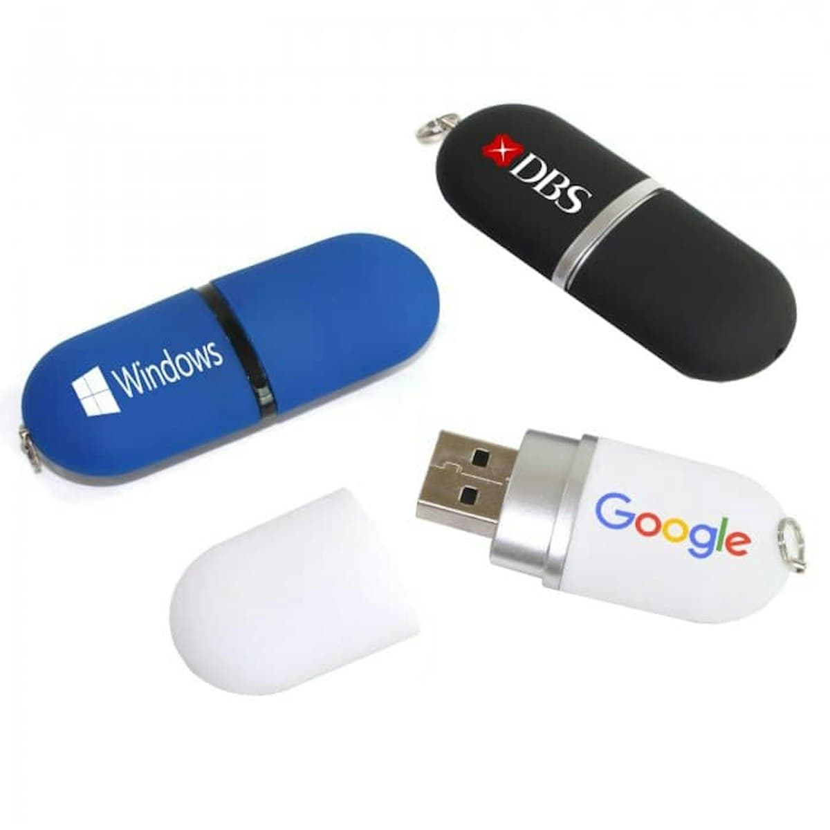 Rounded USB Thumb Drive - custom logo