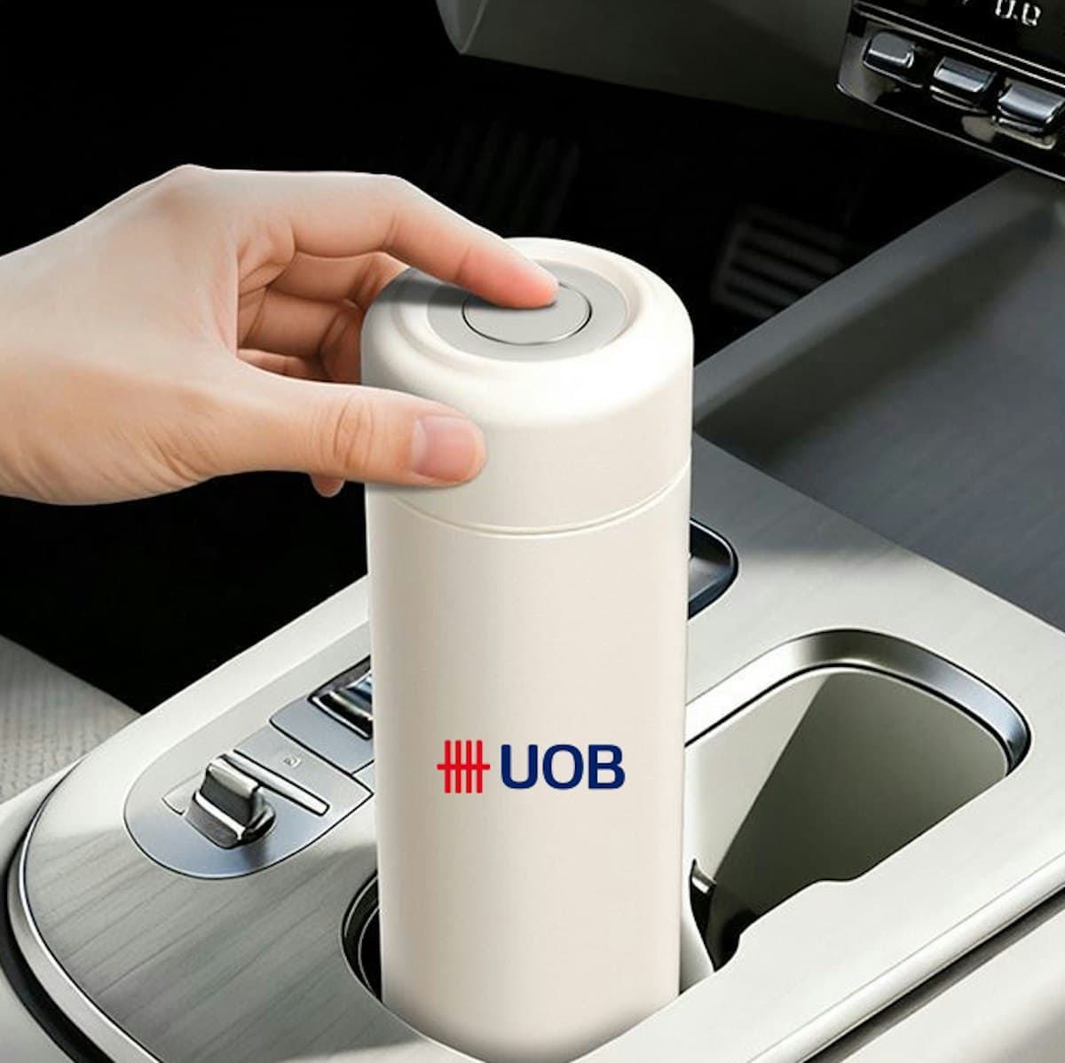 400ml One-Press Stainless Steel Insulated Tumbler - custom logo