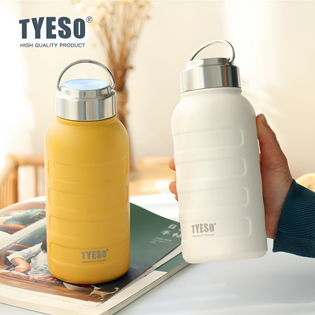 Bình nước bằng thép không gỉ Tyeso 750ml - in logo
