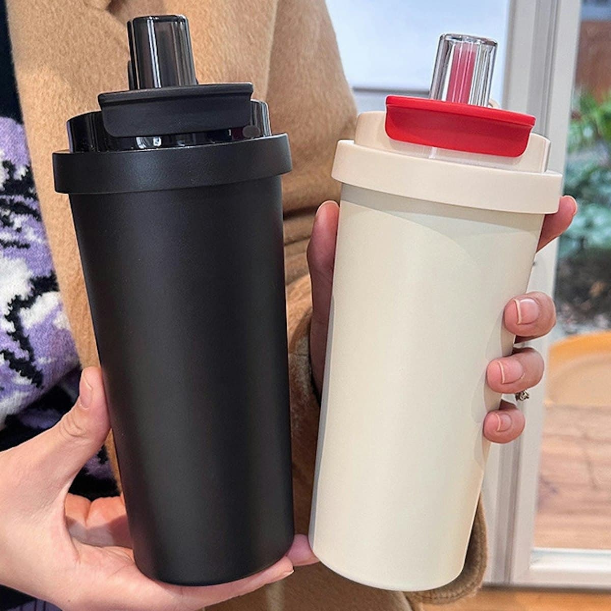 500ml DualSip Stainless Steel Tumbler - custom logo