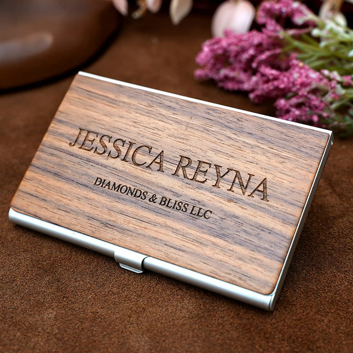 Bamboo Namecard Holder - custom logo