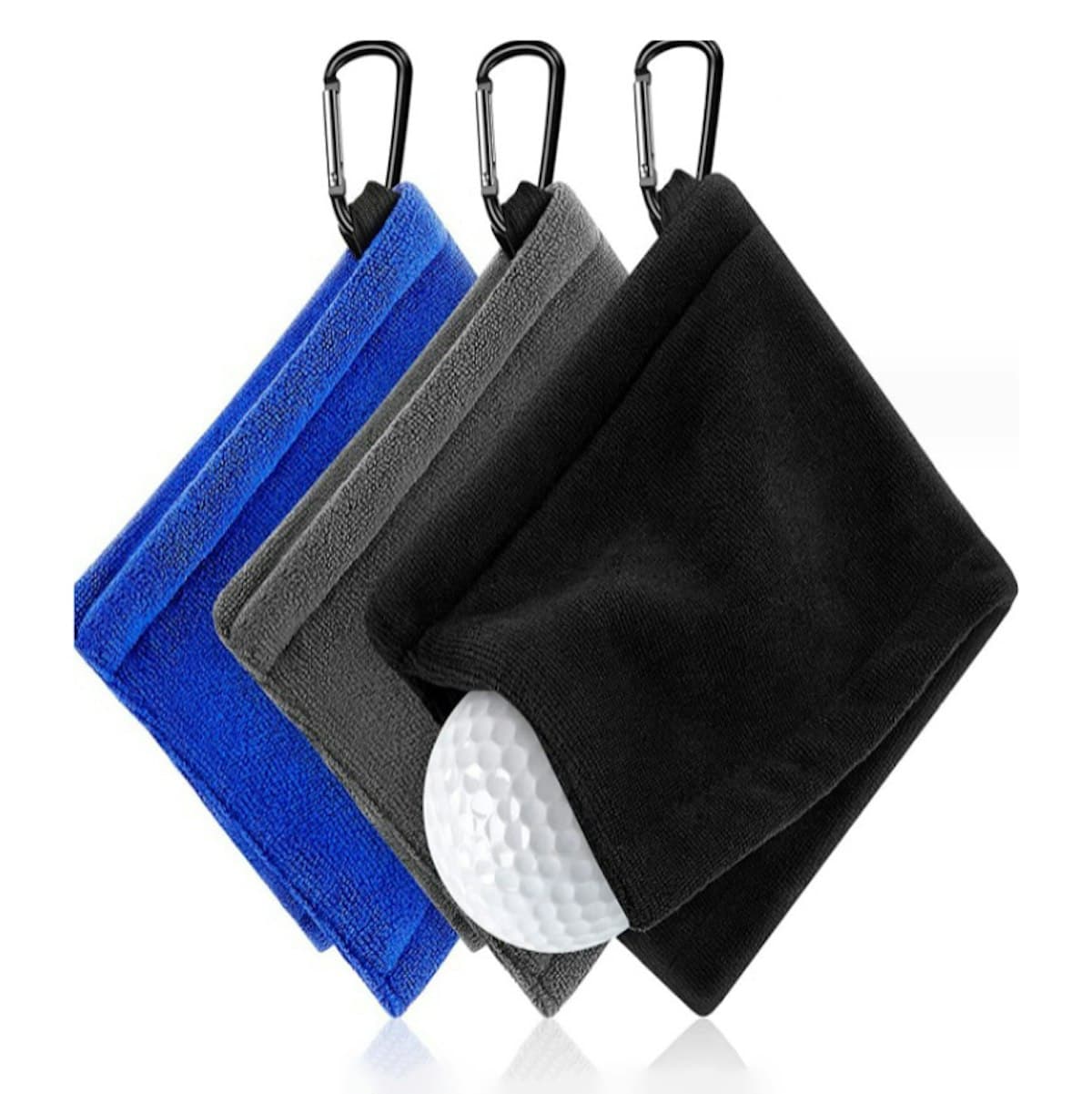 Khăn lau bóng golf có carabiner - in logo