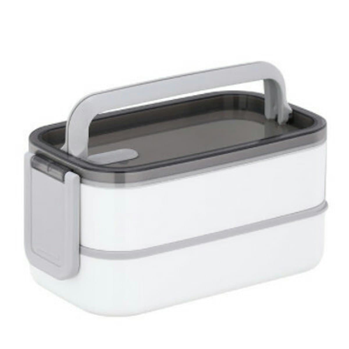 Microwavable Double Compartment Lunch Box - custom logo