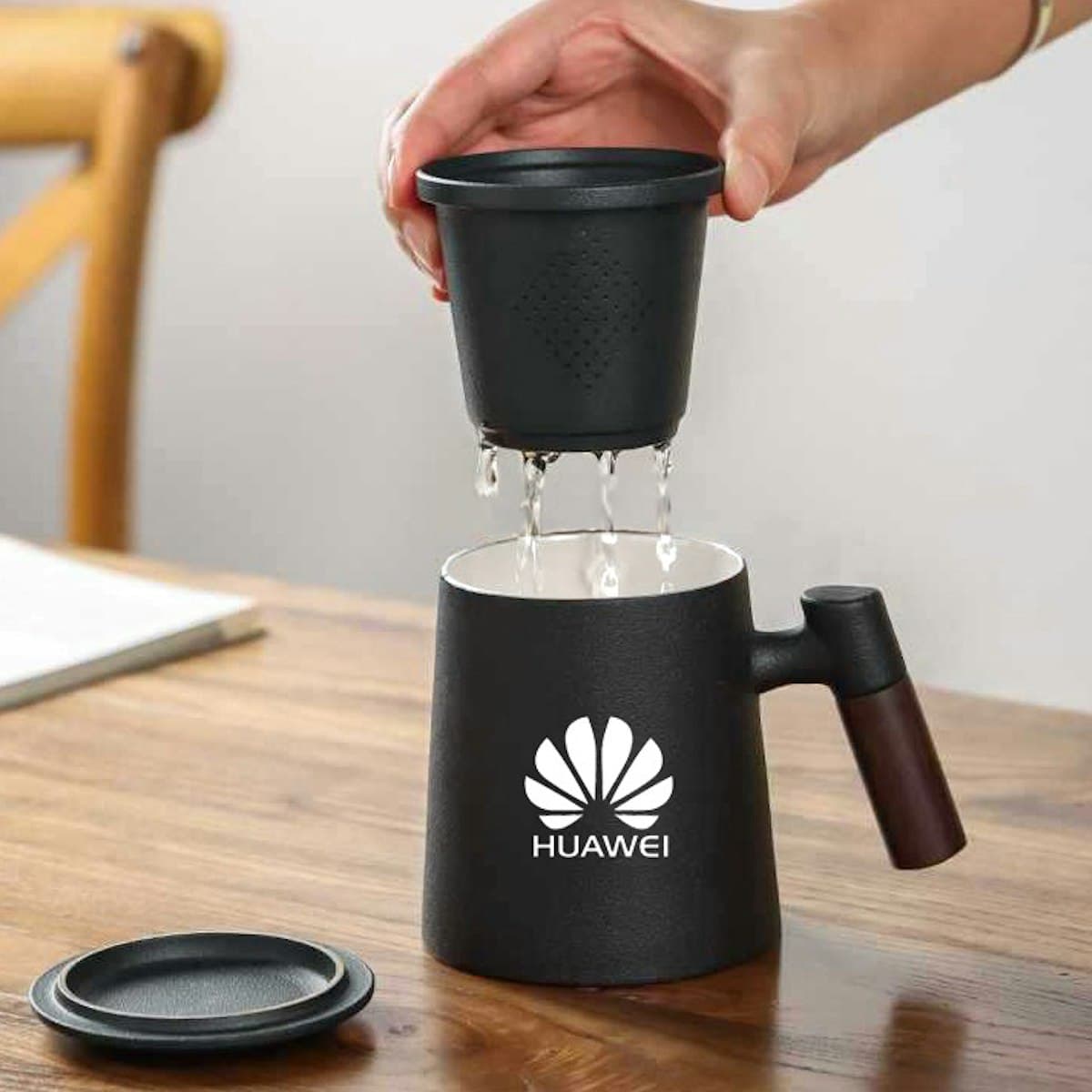 400ml Mori Ceramic Cup with Tea Filter - custom logo