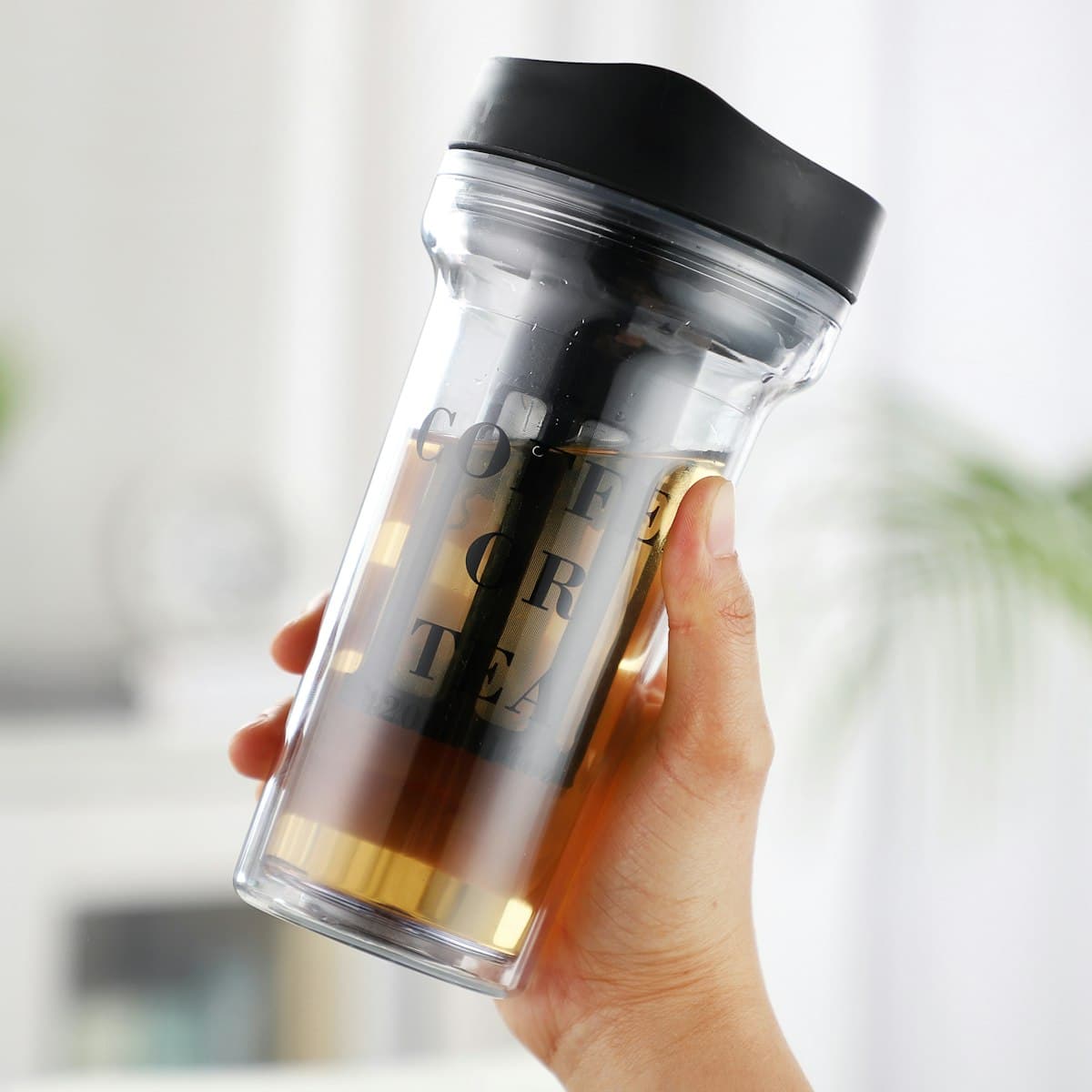 420ml Sippy Double-Wall Tea Infuser Bottle - custom logo