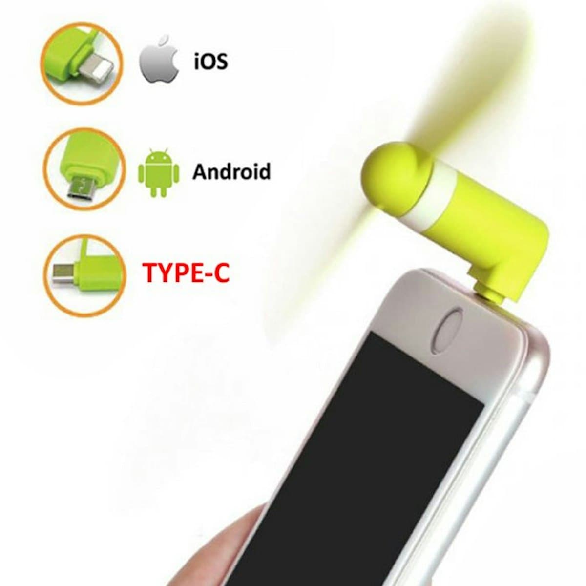 Mini Phone Fan (with Type-C) - custom logo