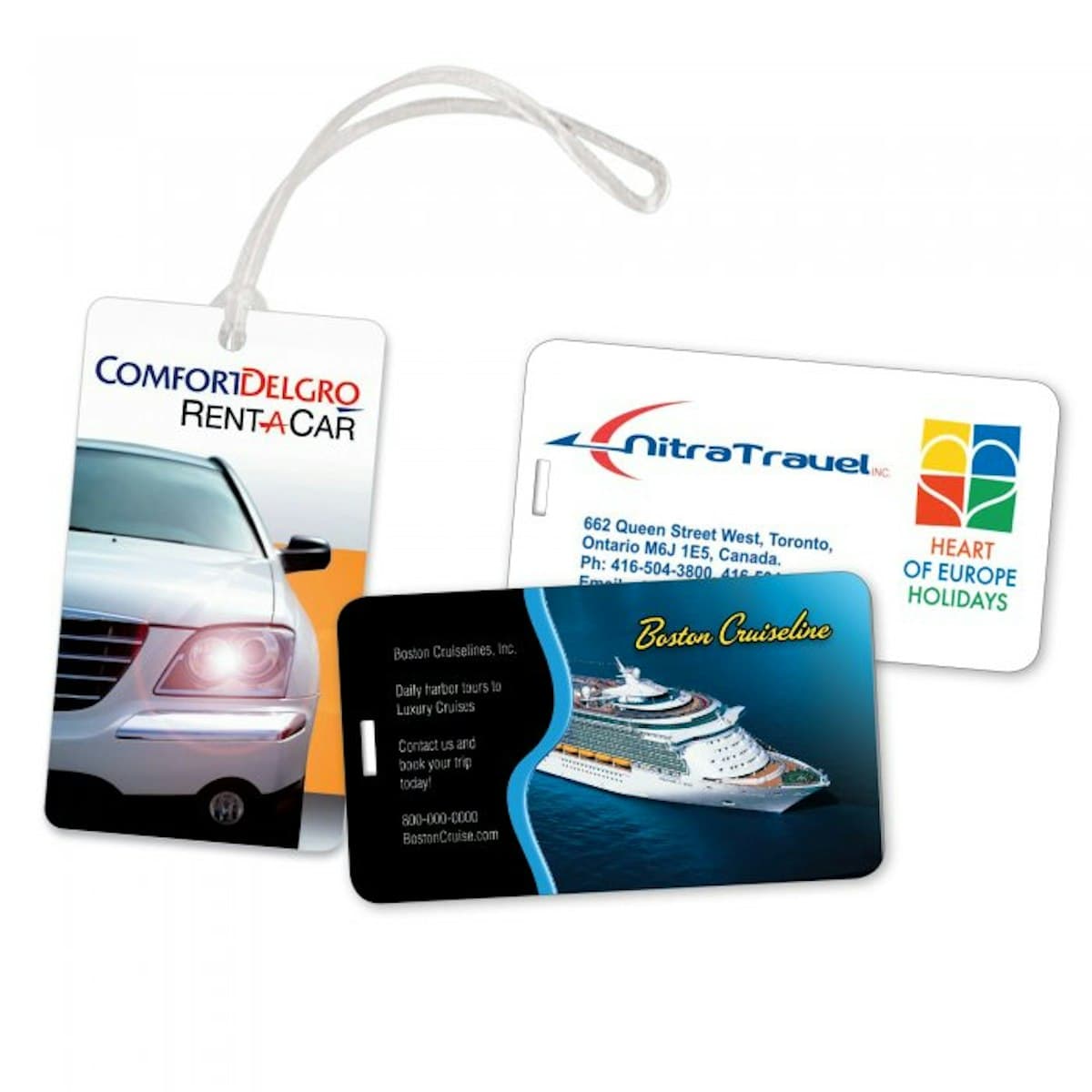 Plastic Card Luggage Tag - custom logo