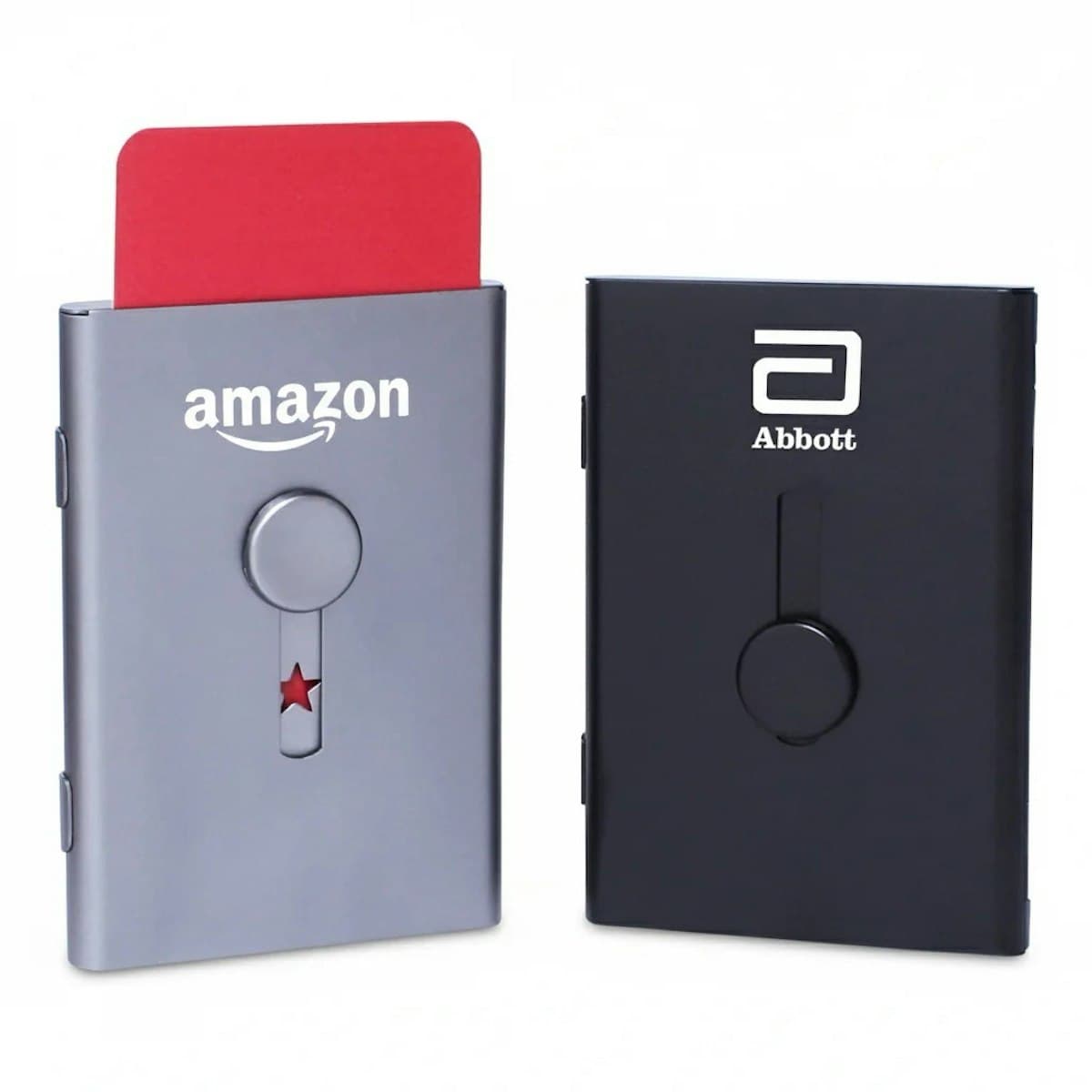 Push-Out Aluminium Name Card Holder - custom logo