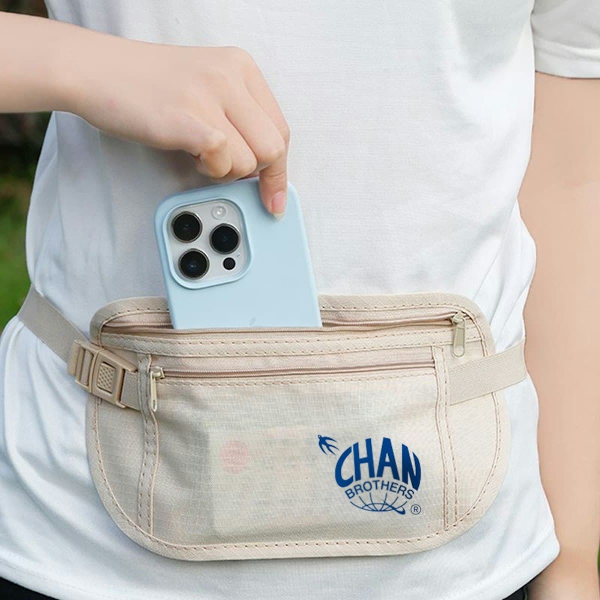 Slim Travel Money Belt - custom logo
