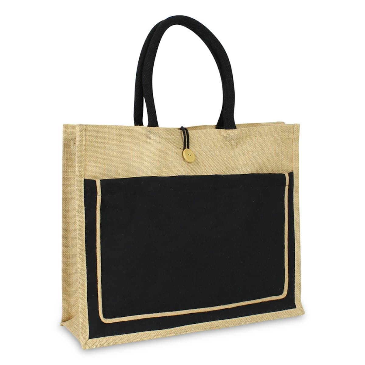Laminated Jute Tote Bag - custom logo