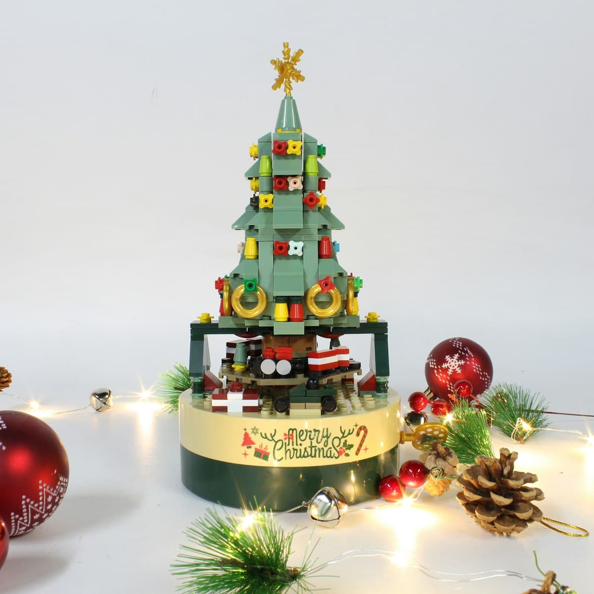 Christmas Tree Music Box Bricks Set - custom logo