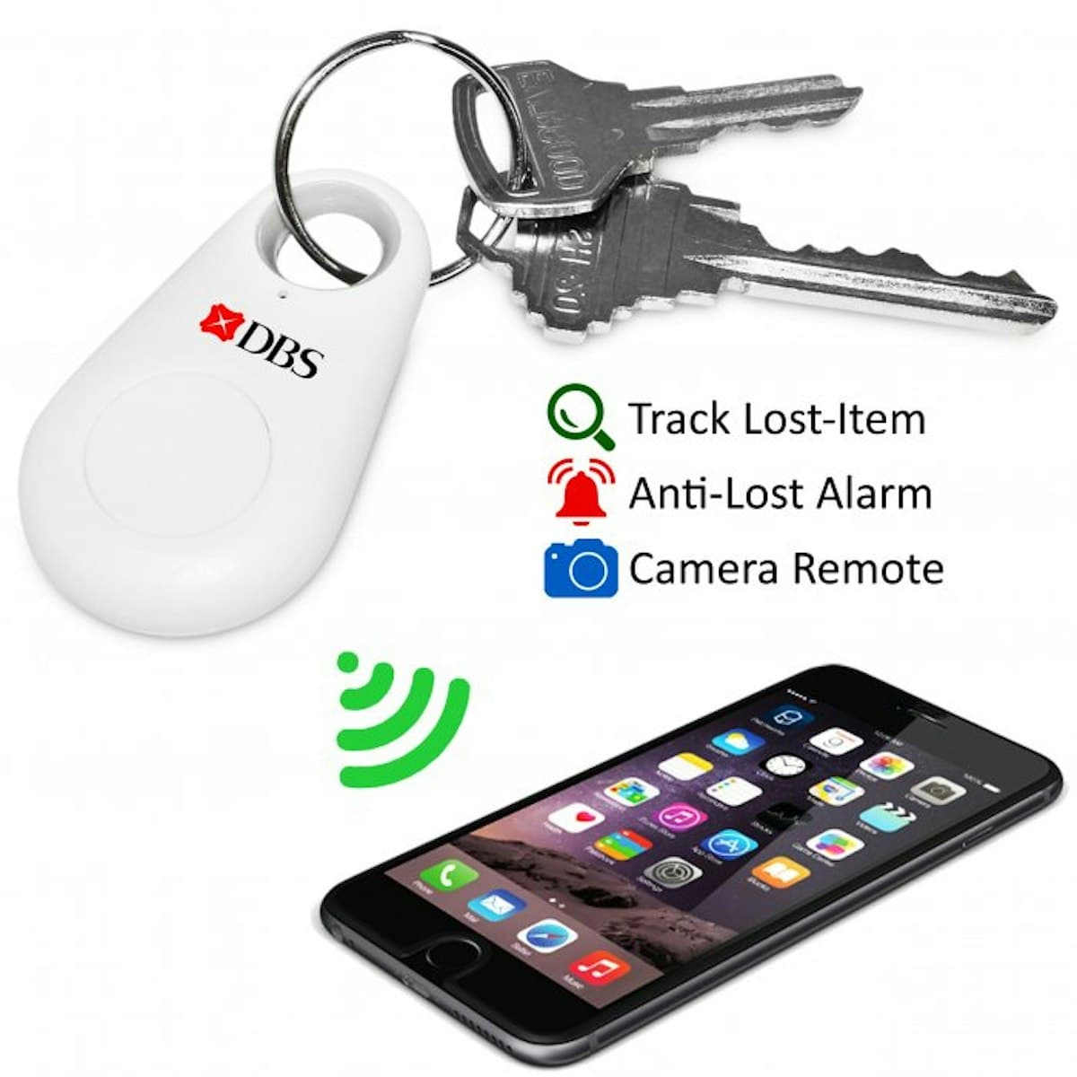 Fob Smart Bluetooth Tracker - in logo