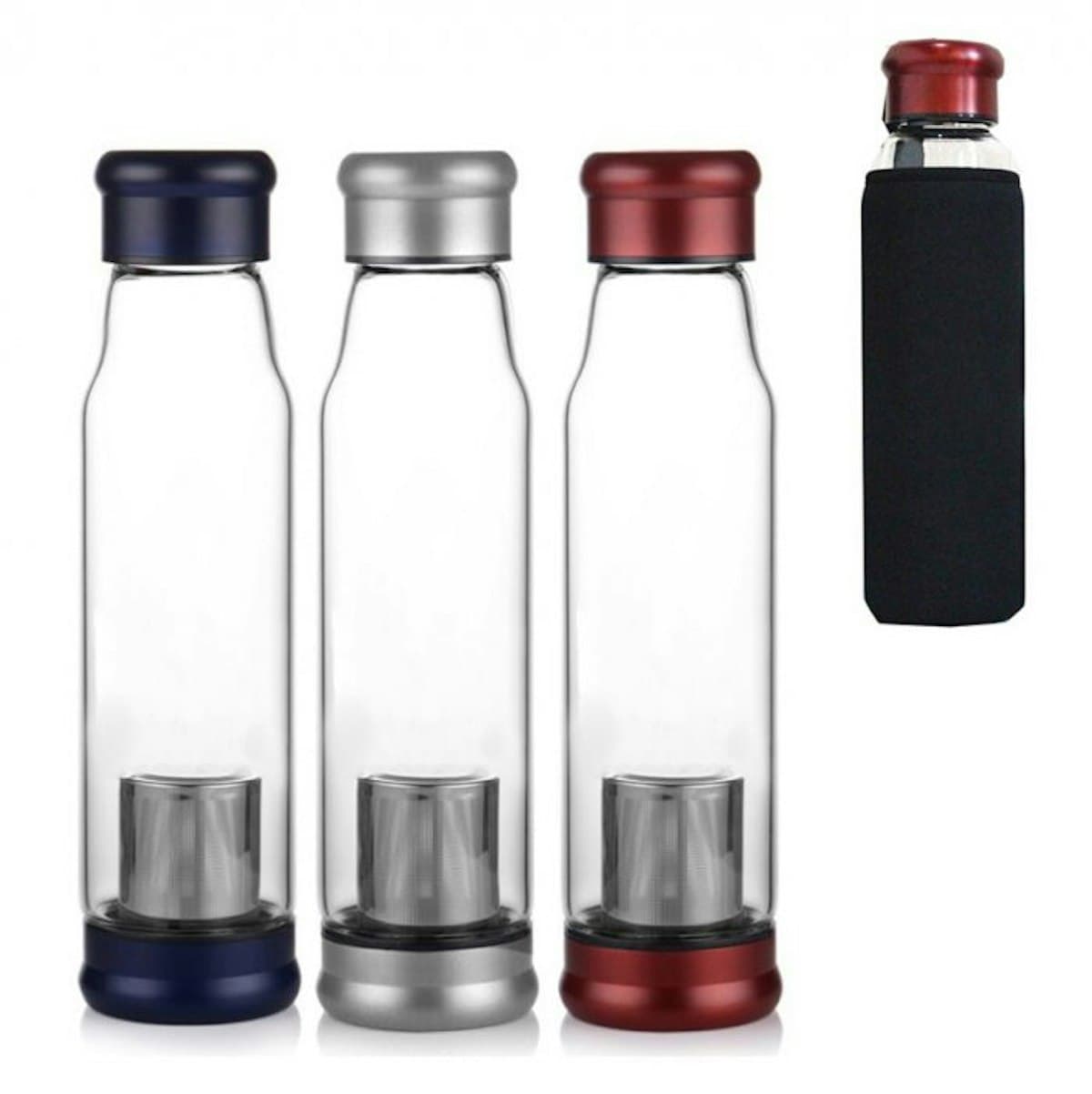 500ml Premium Glass Bottle (Tea Infuser Included) - custom logo