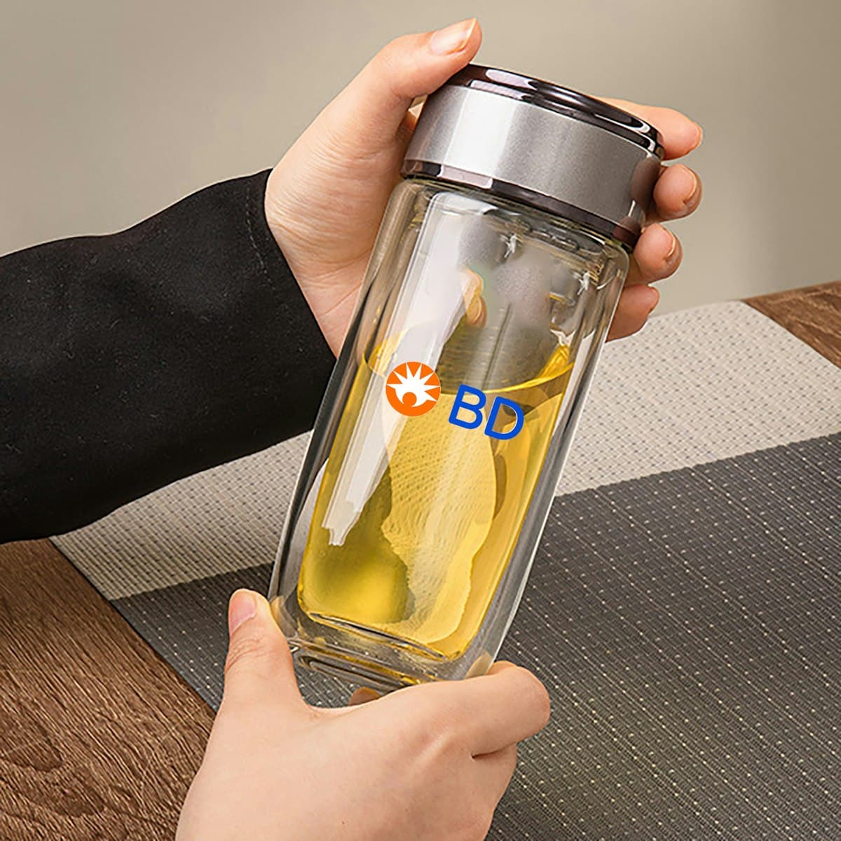400ml BrewMate Glass Infuser Flask - custom logo