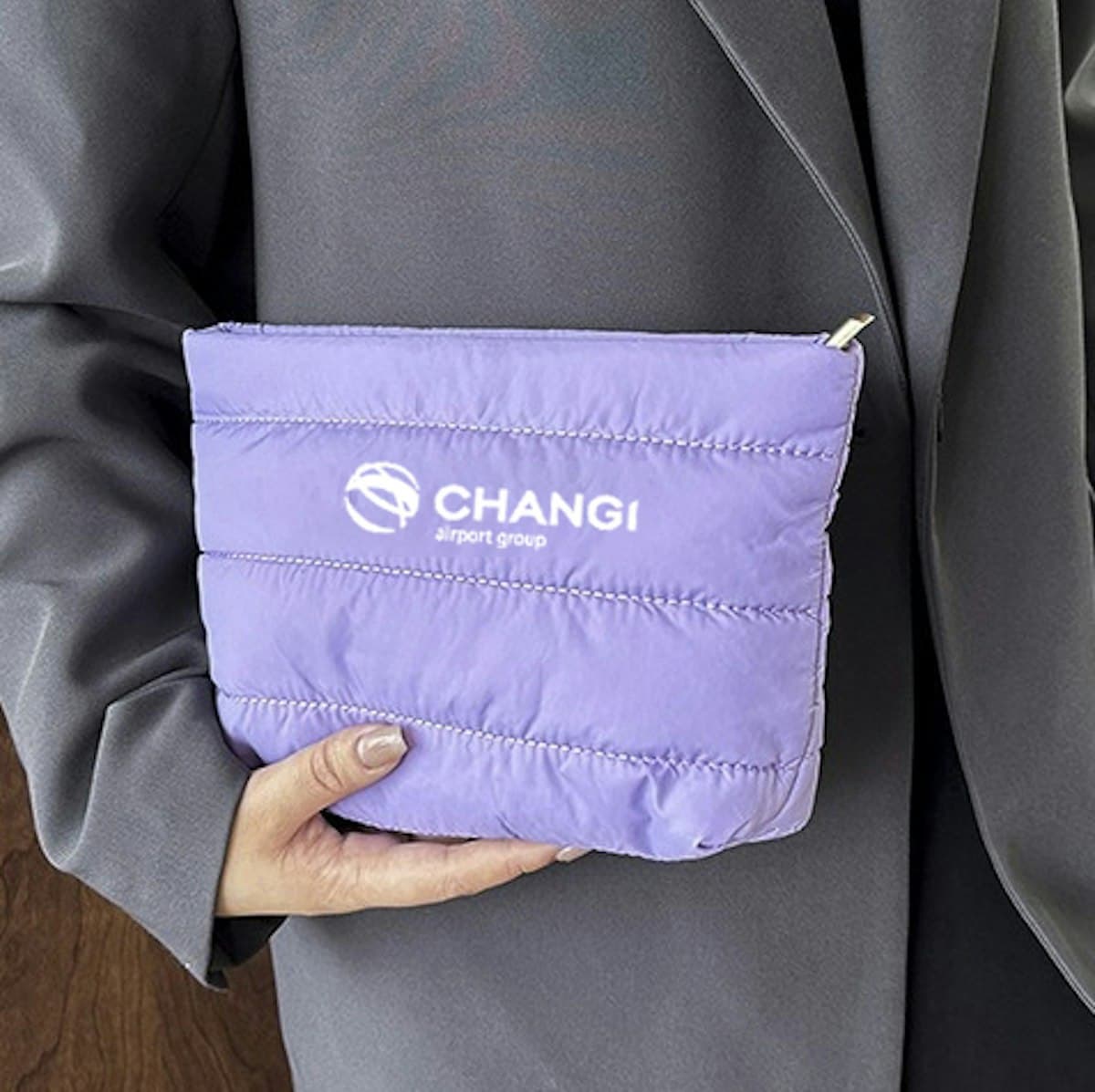Matt Puffer Cosmetic Pouch - custom logo