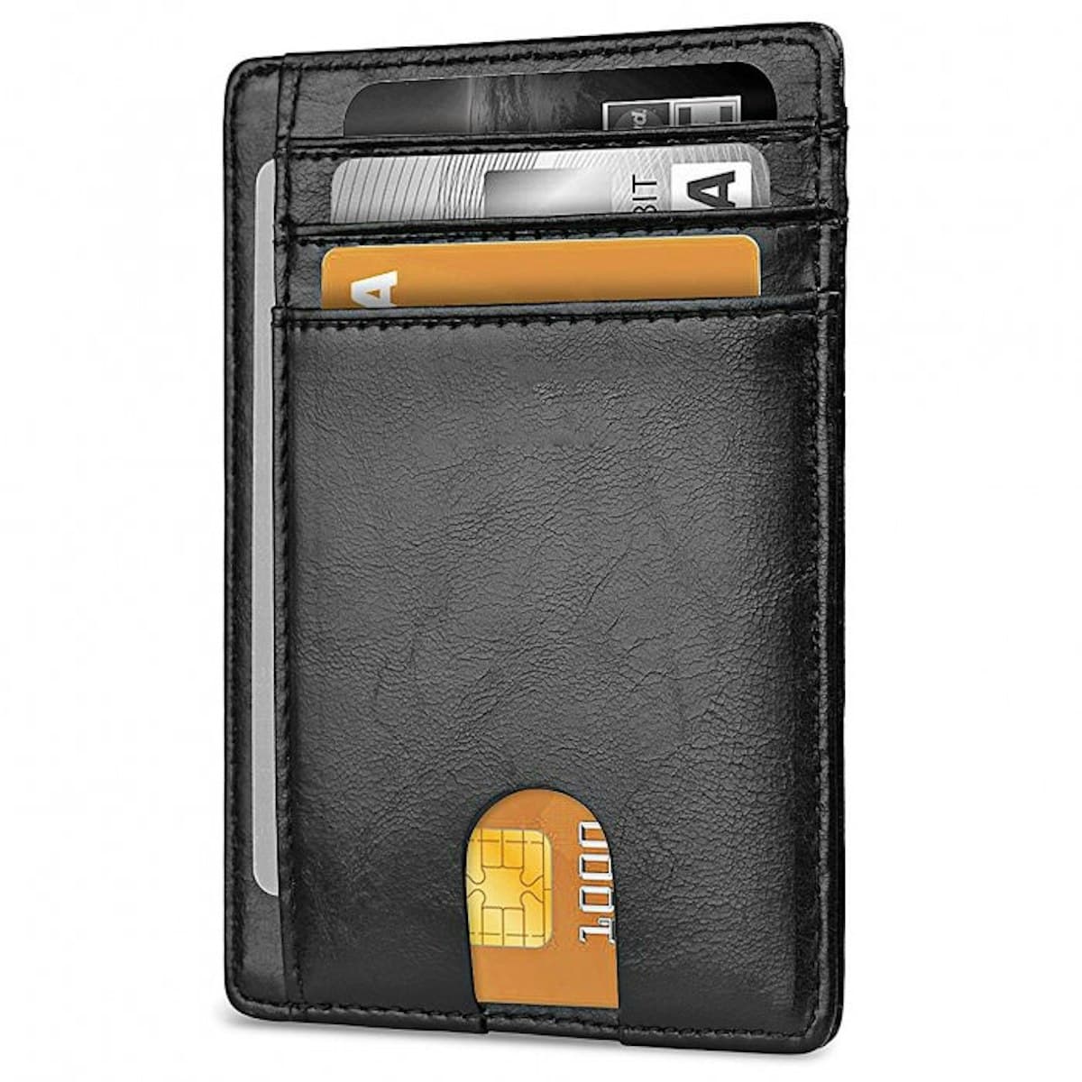 Minimalist RFID Blocking Leather Card Holder - custom logo