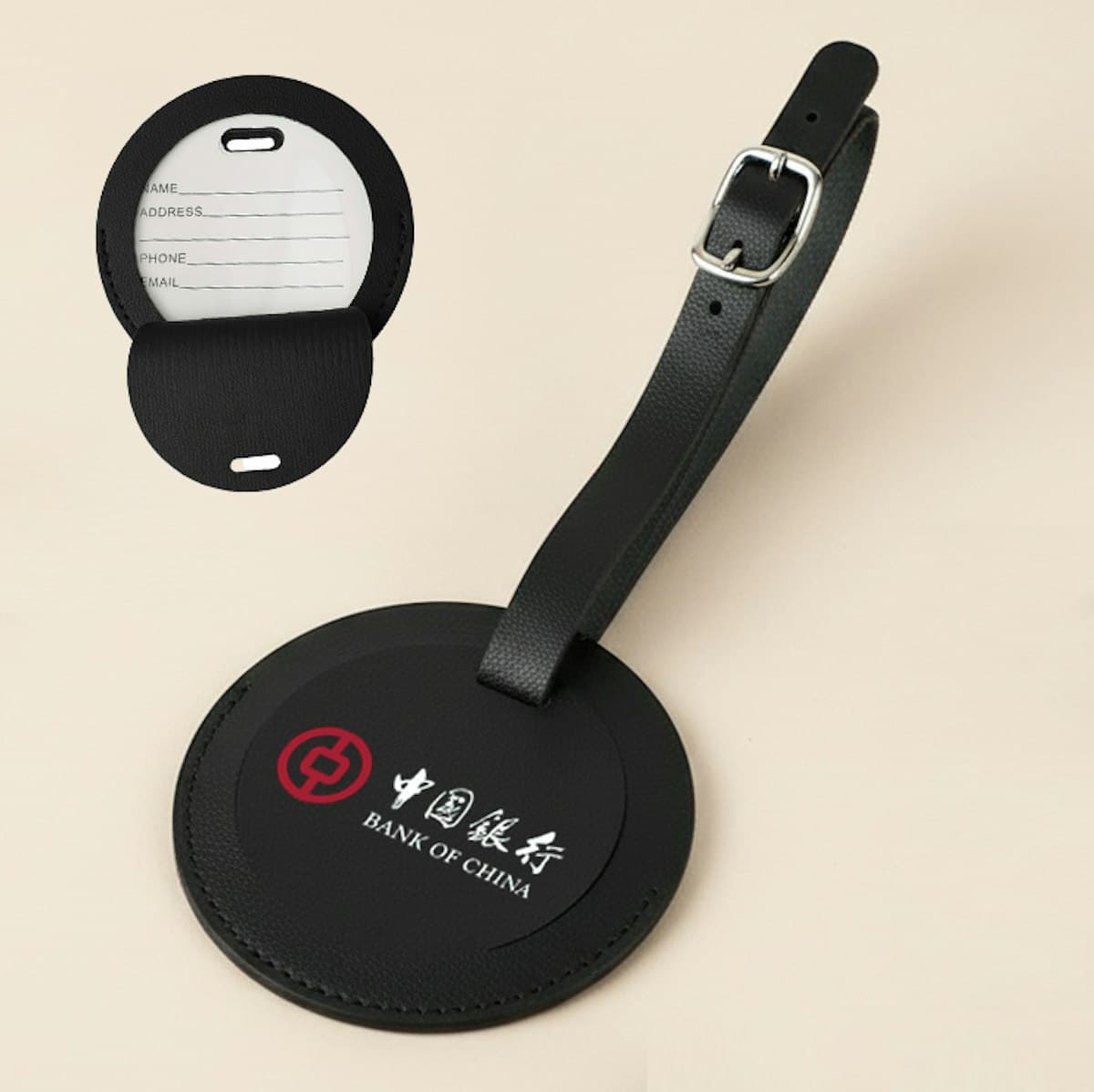 Orbit Luggage Tag (PU Leather) - custom logo