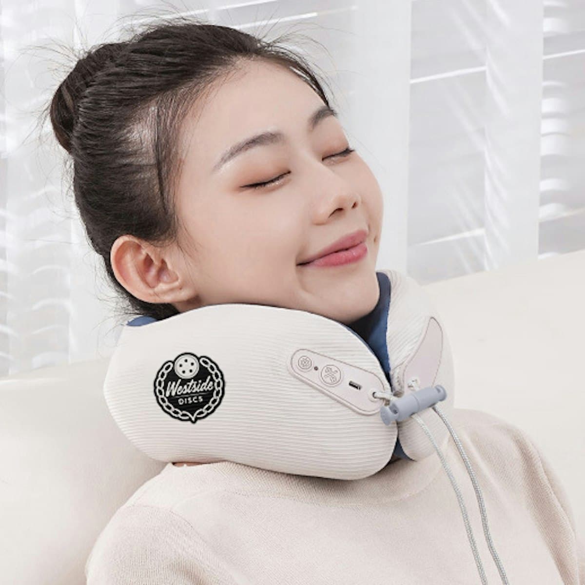 Máy mát xa gối cổ có thể sạc lại dễ dàng - in logo