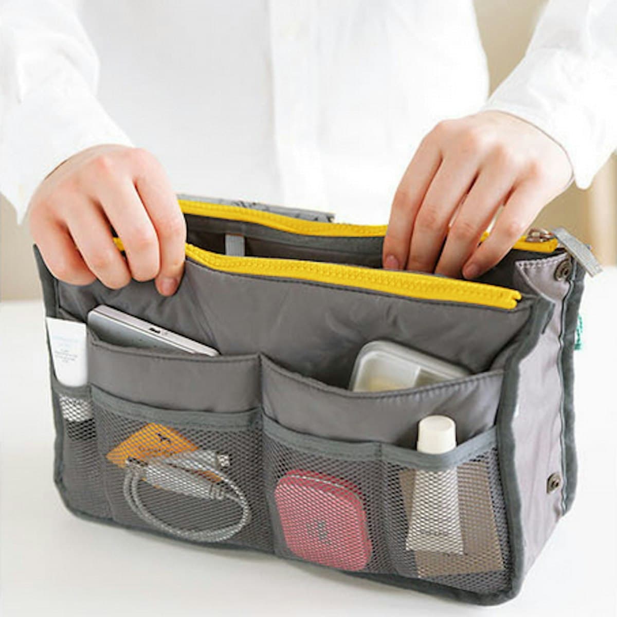 Desktop cum Bag-in-Bag Organizer - custom logo